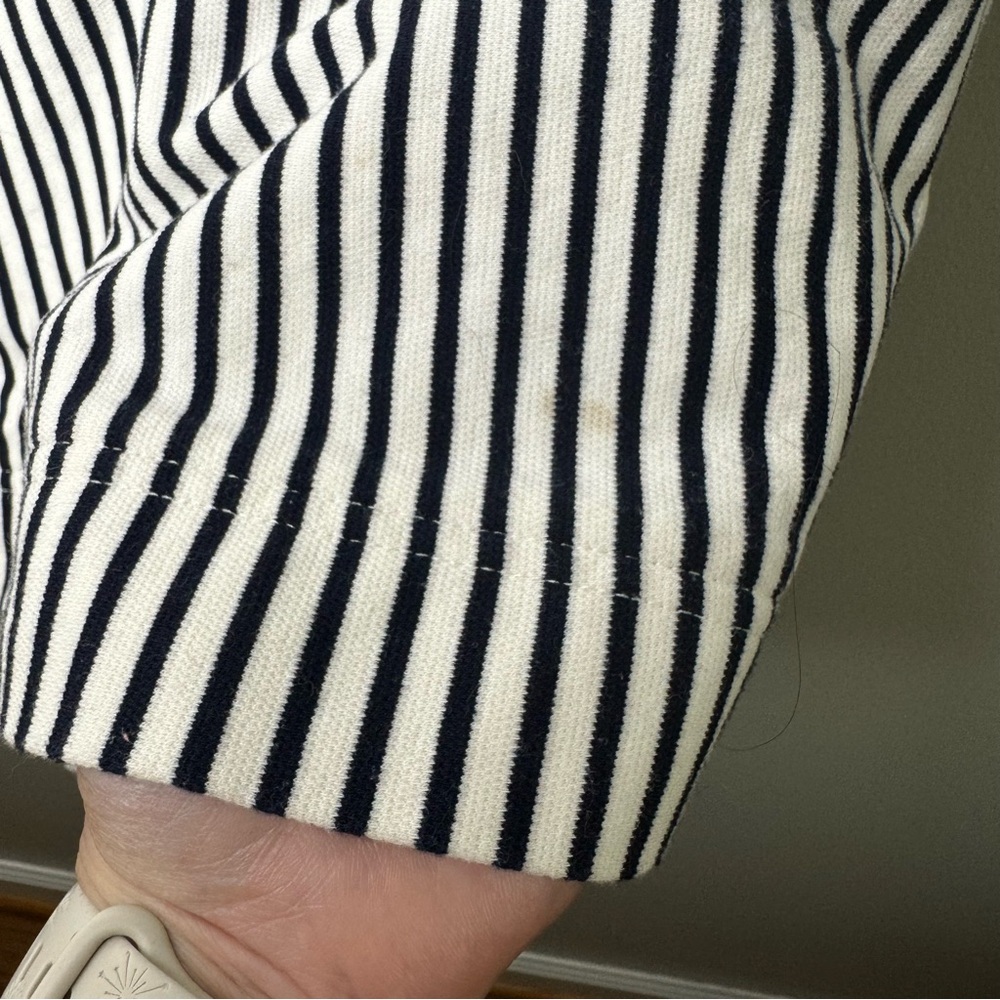 Madewell Dockside White & Navy Striped Cotton Dress With Pockets Short Sleeve XS - Picture 9 of 9